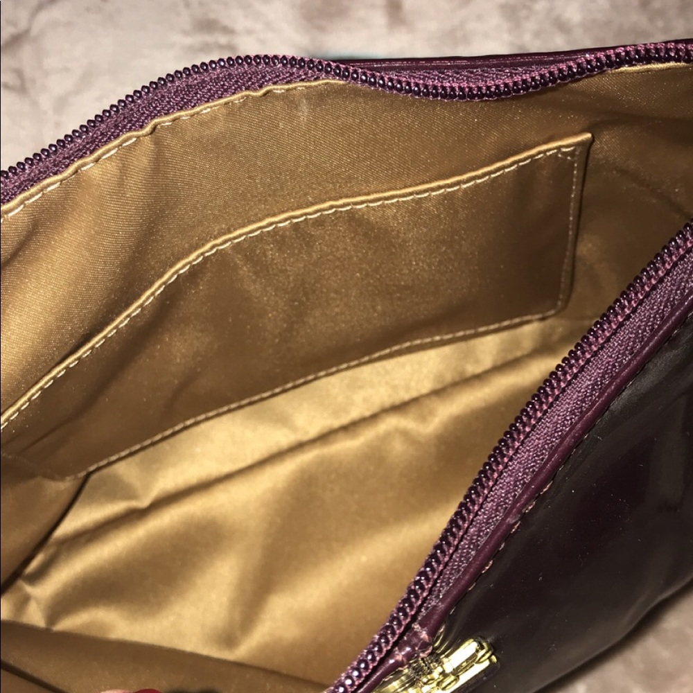 Coach patent dark purple handbag